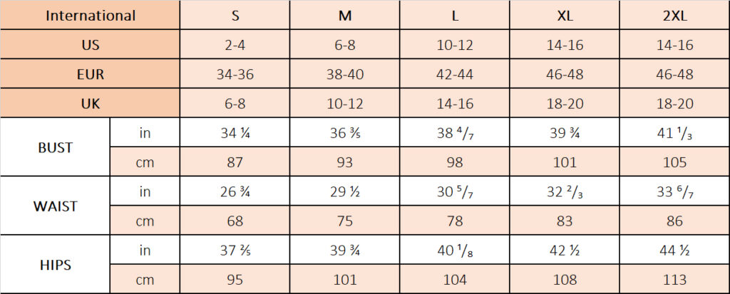 Sizing Sizing Chart
